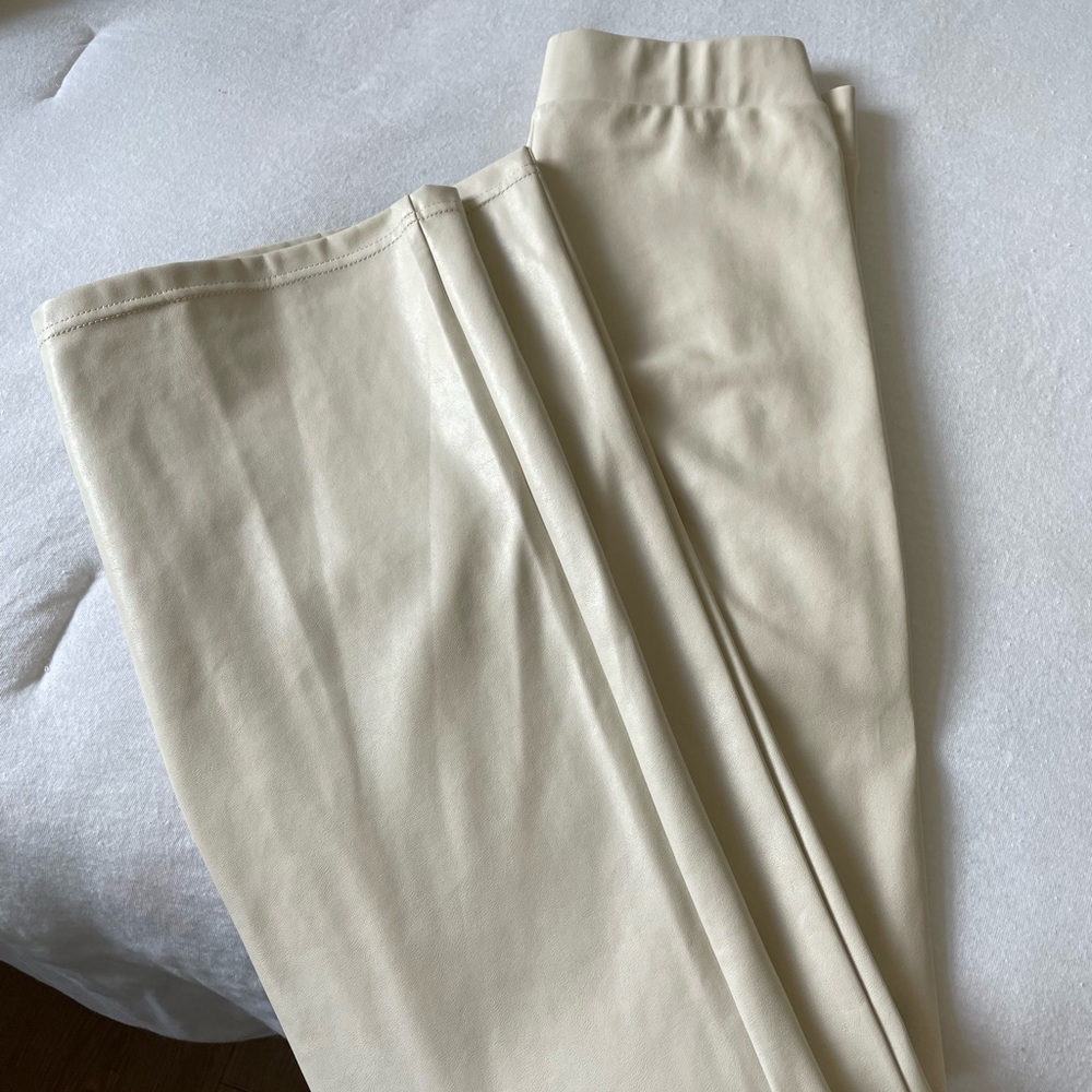 Aritzia leather flare pants